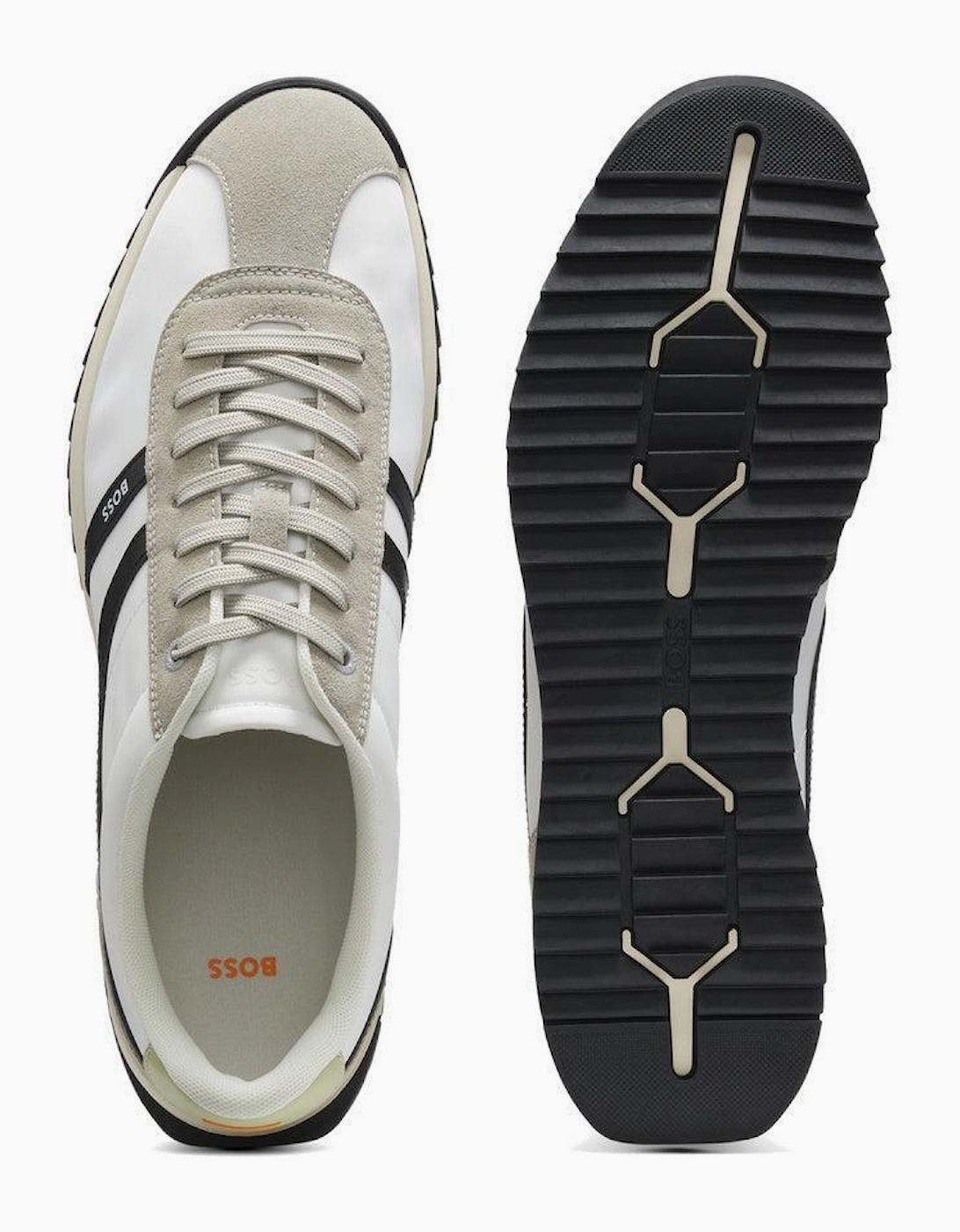 BOSS Zayn Low Profile Trainers Light Grey