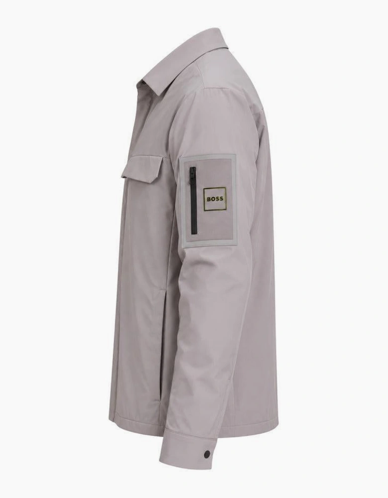 BOSS Tour Overshirt Open Grey