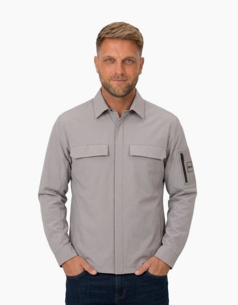 BOSS Tour Overshirt Open Grey