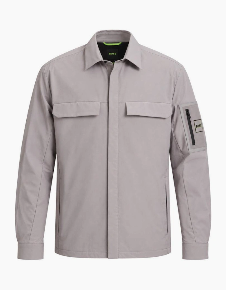 BOSS Tour Overshirt Open Grey