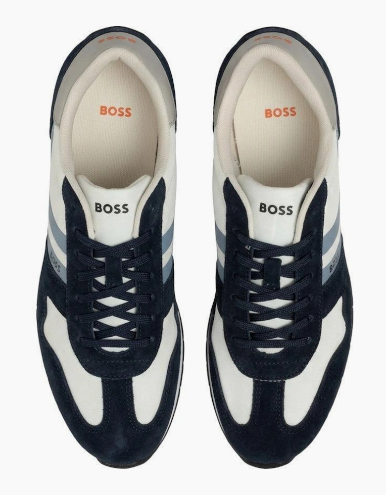 BOSS Levon Runn Trainers Open Blue