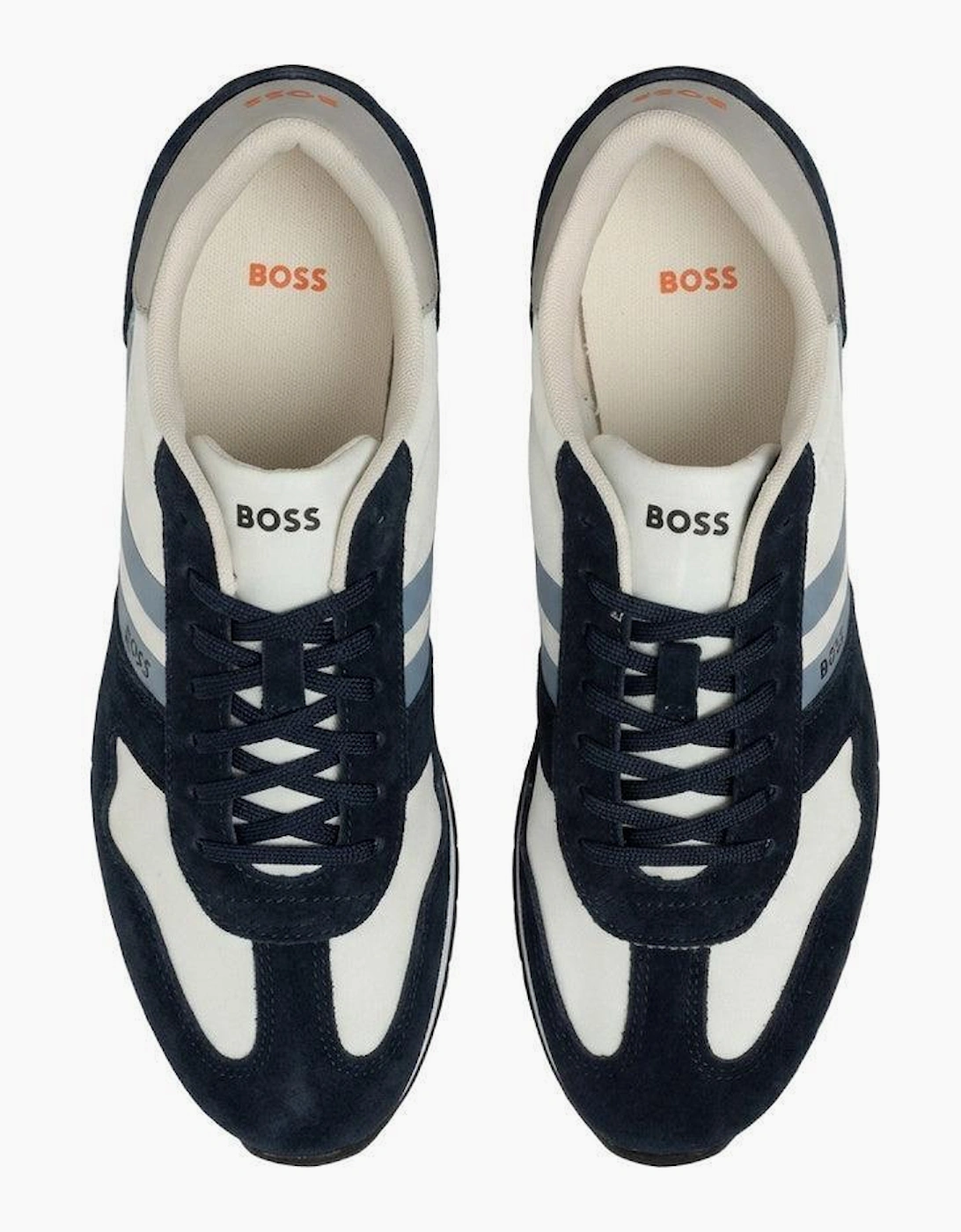BOSS Levon Runn Trainers Open Blue