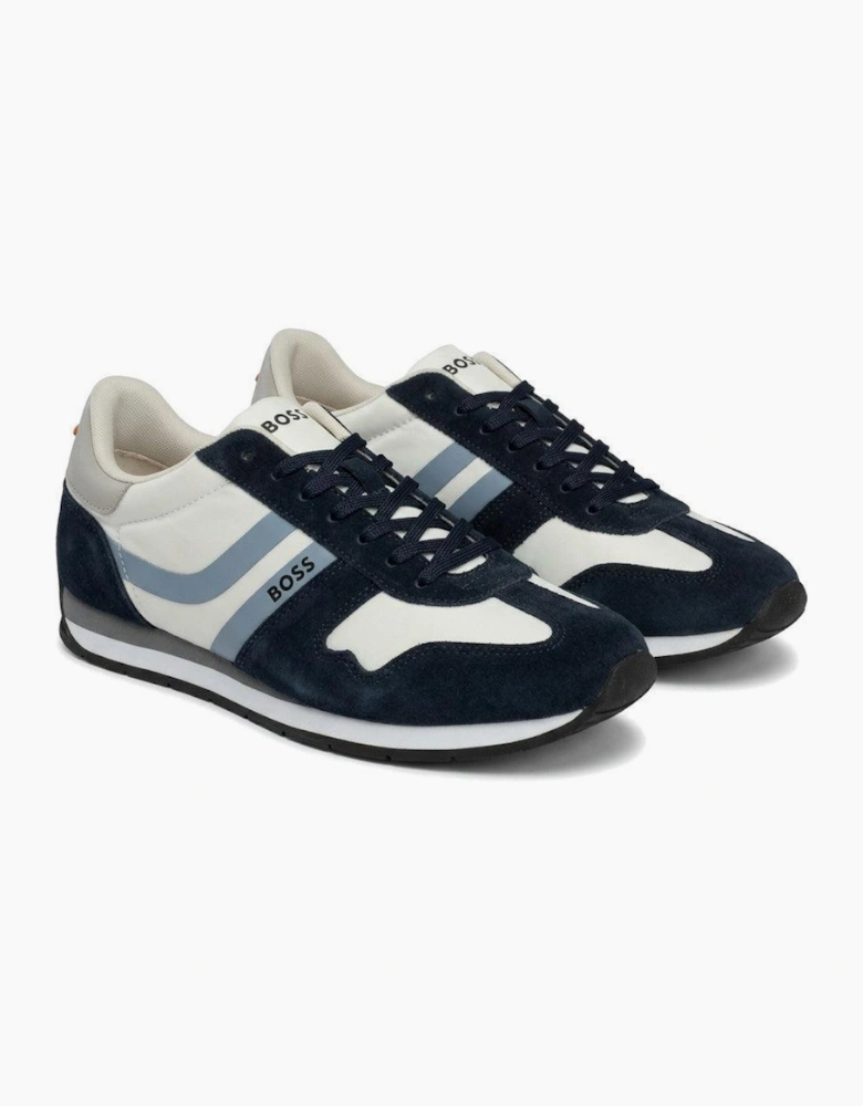 BOSS Levon Runn Trainers Open Blue