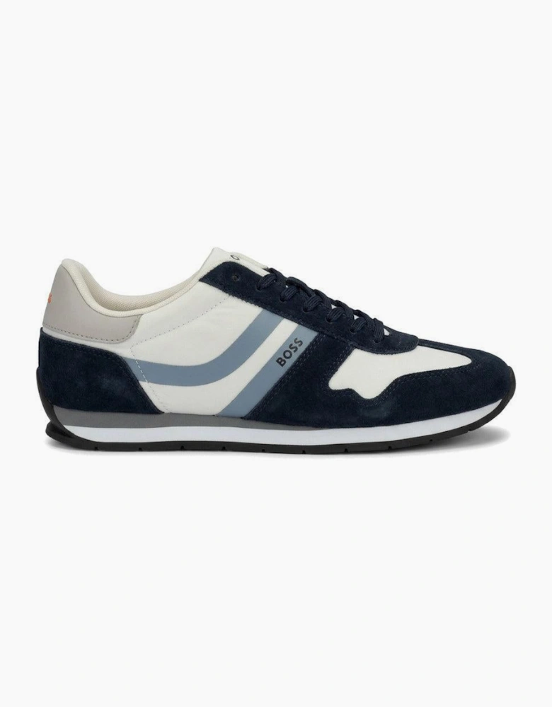 BOSS Levon Runn Trainers Open Blue