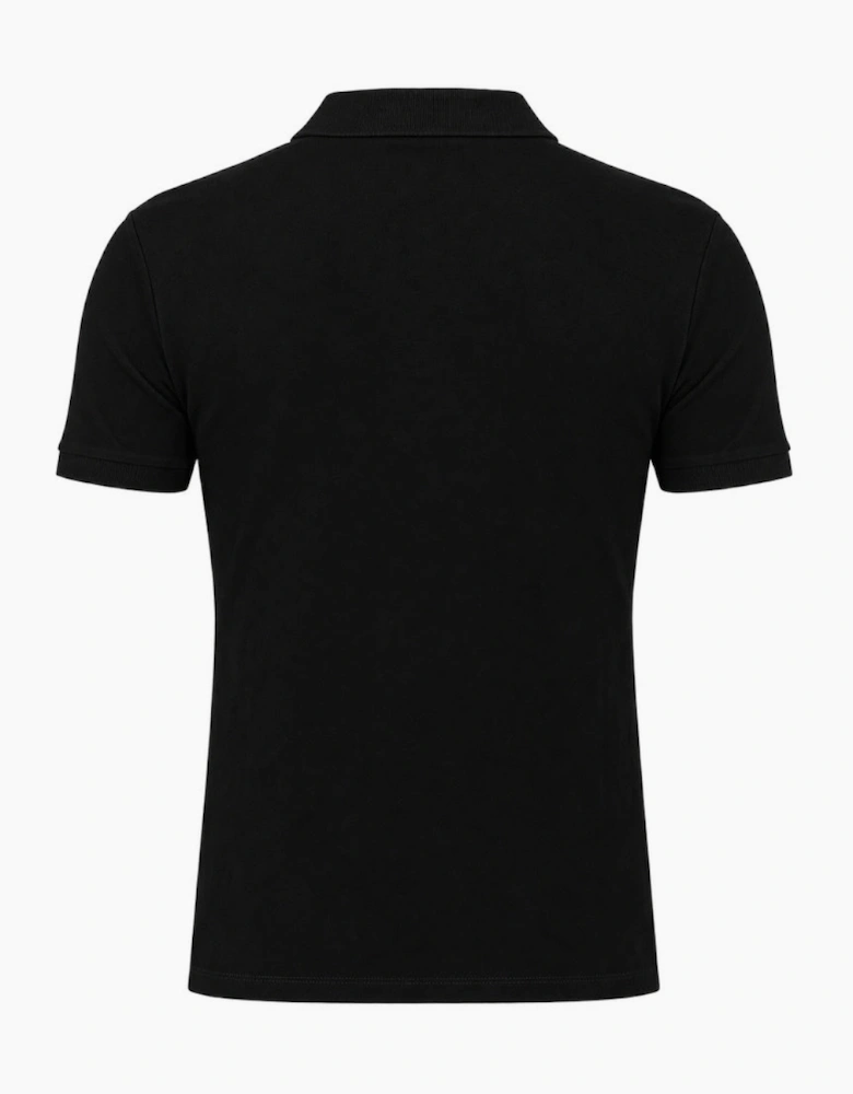 Diesel T-Harry Black Zip Closure Polo Shirt