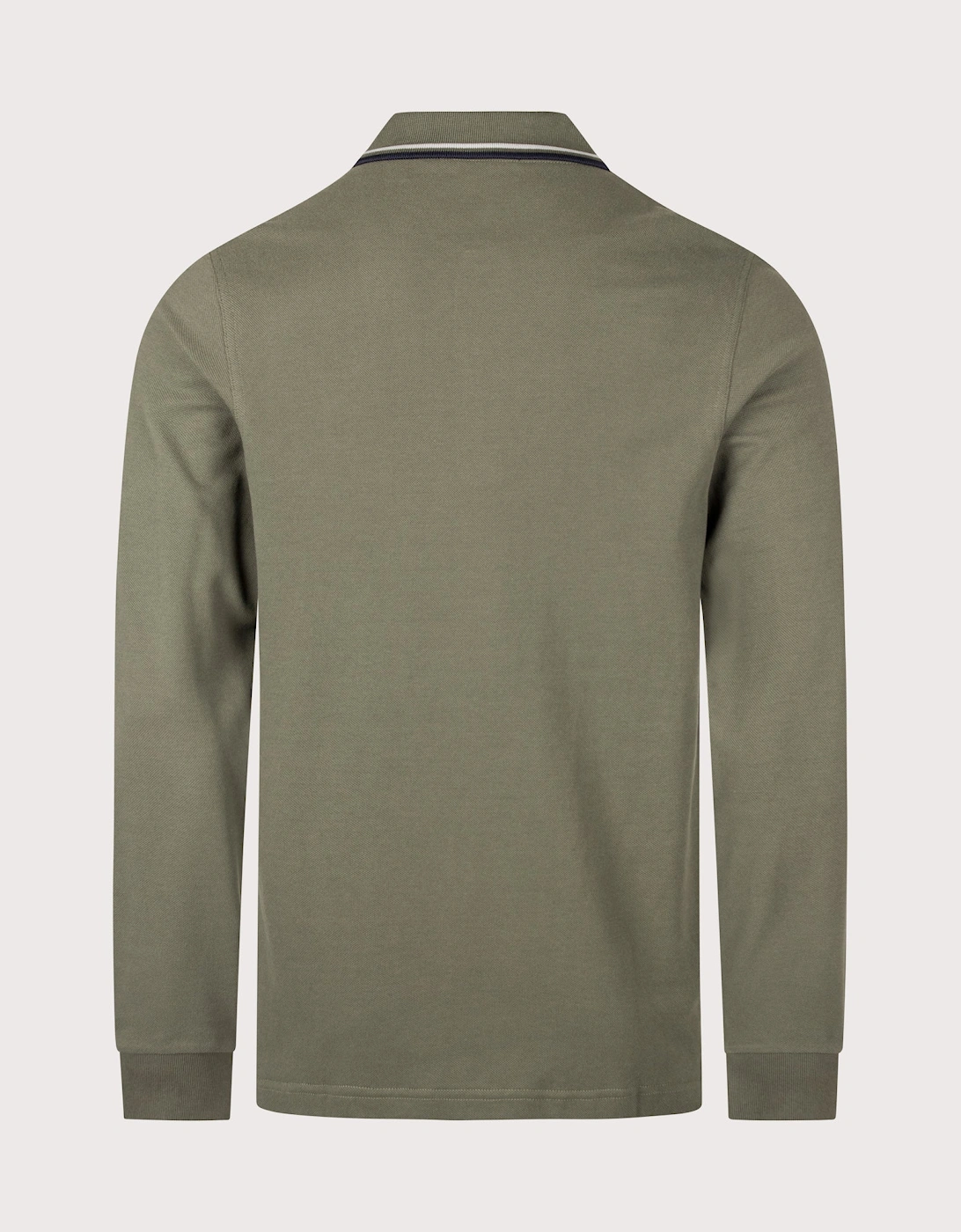 Regular Fit Long Sleeve Twin Tipped Polo Shirt