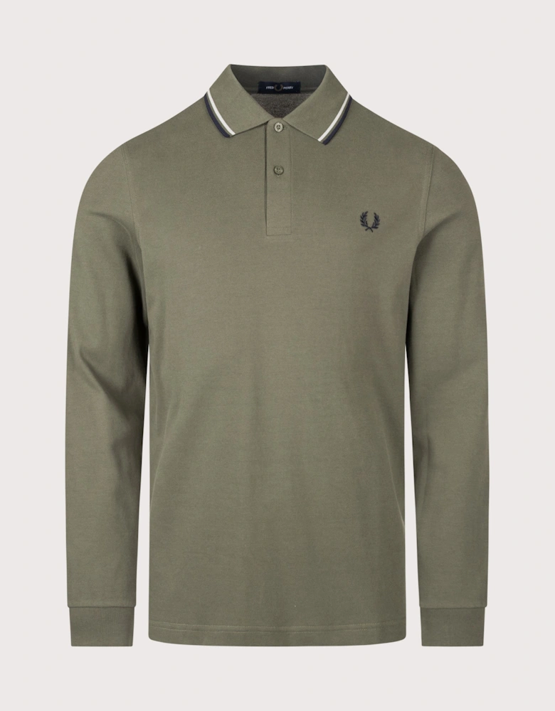 Regular Fit Long Sleeve Twin Tipped Polo Shirt