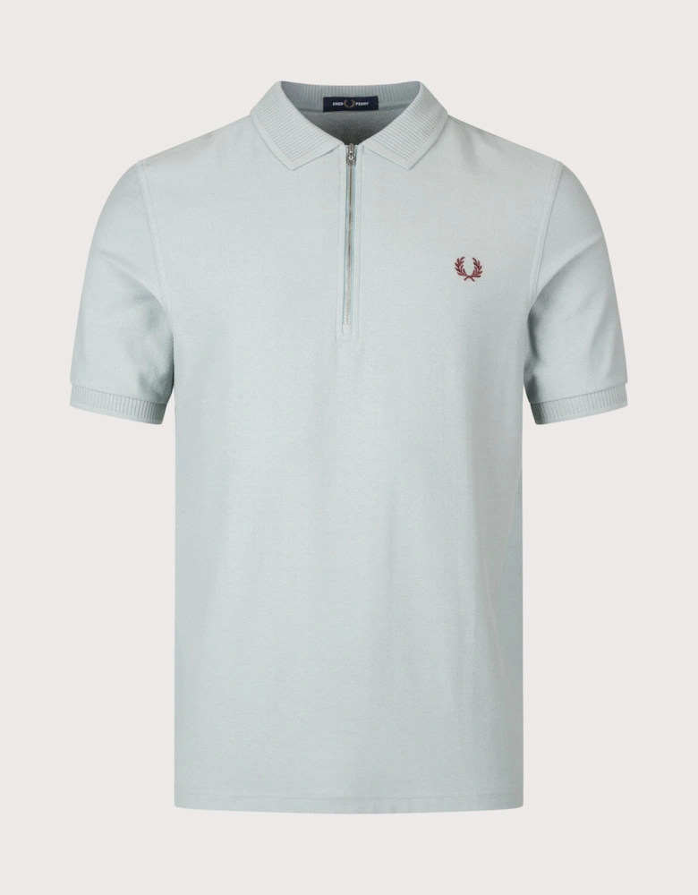 Regular Fit Crepe Piqué Polo Shirt