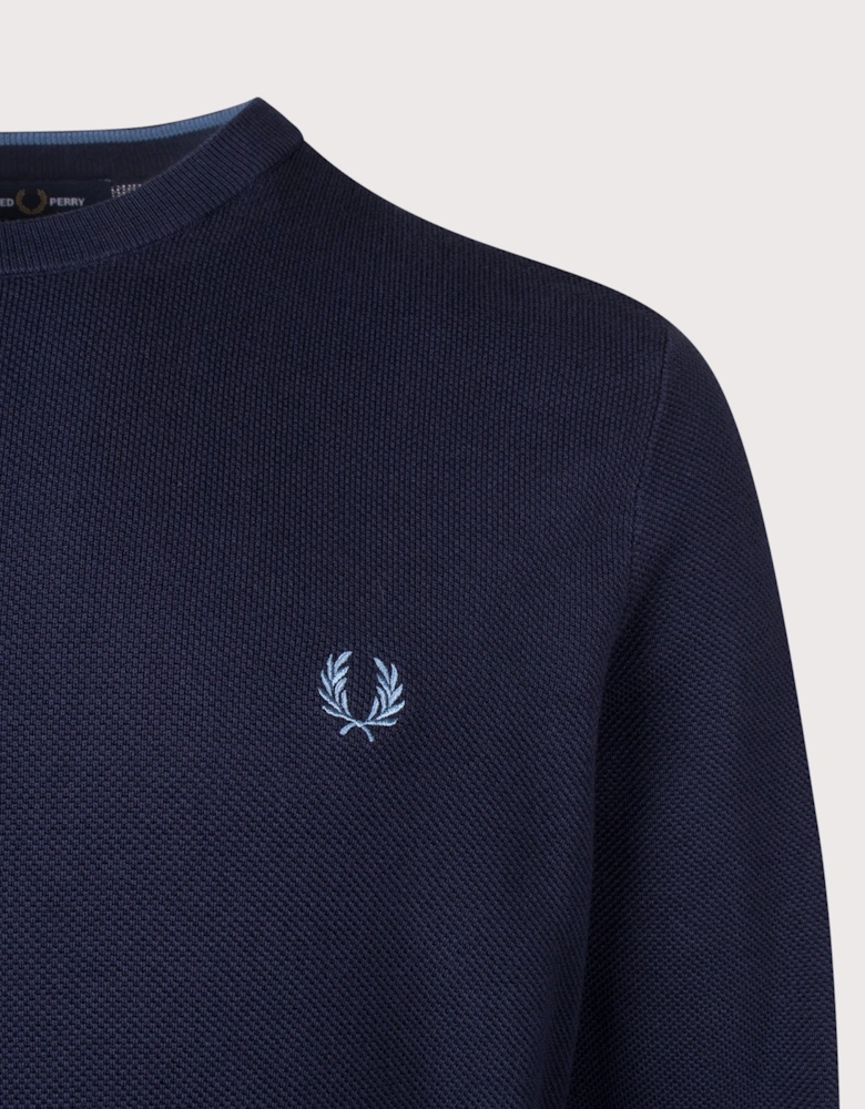 Regular Fit Piqué Stitch Jumper