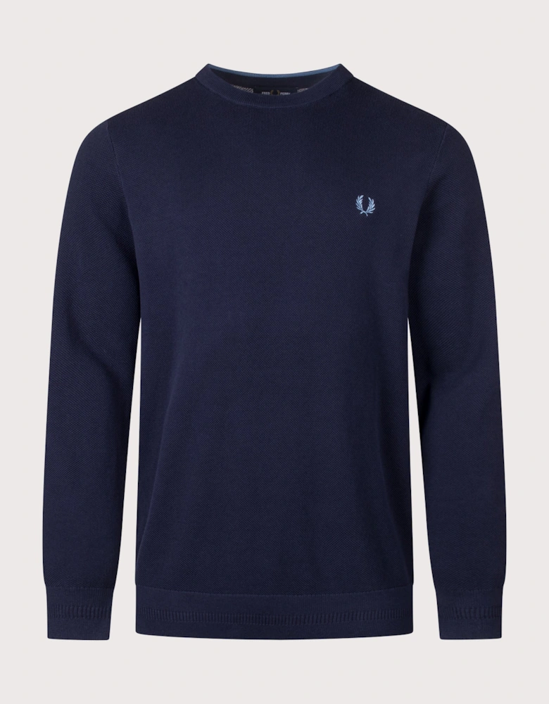 Regular Fit Piqué Stitch Jumper