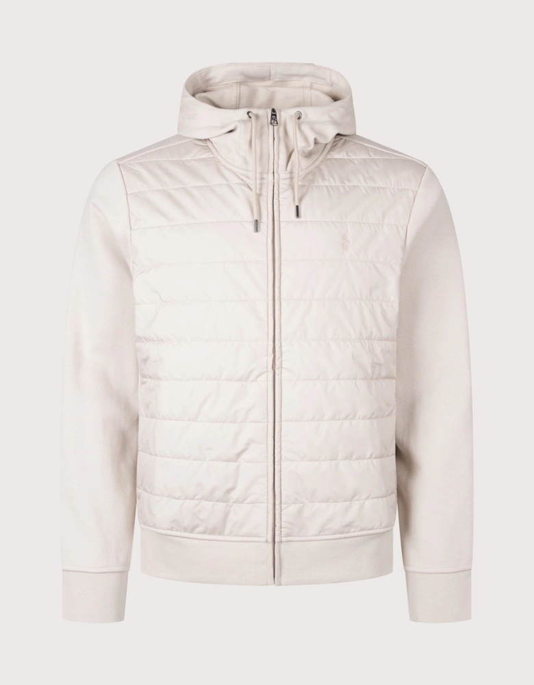 Double Knit Jacquard Zip Through Hoodie