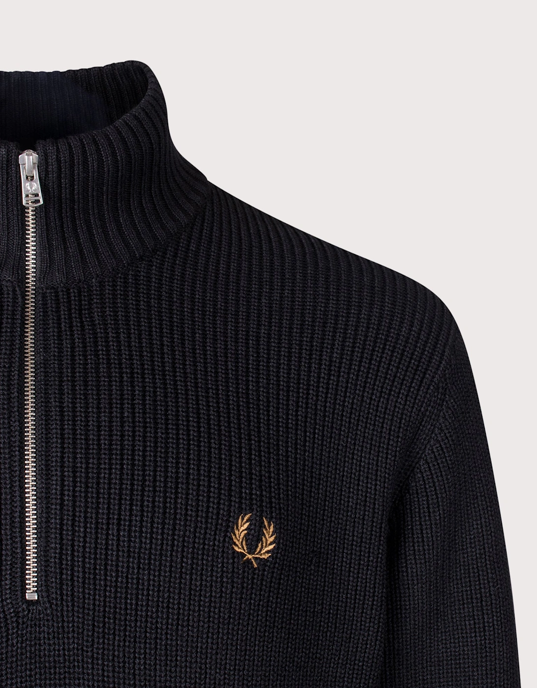 Regular Fit Fisherman Quarter Zip Jumper