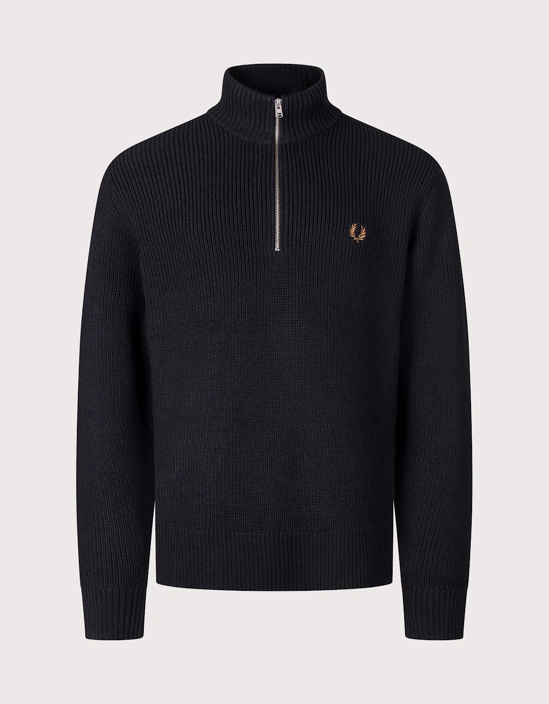 Regular Fit Fisherman Quarter Zip Jumper