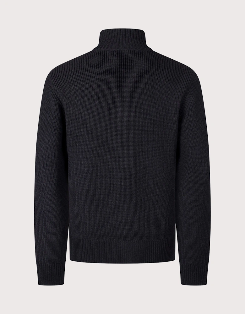 Regular Fit Fisherman Quarter Zip Jumper