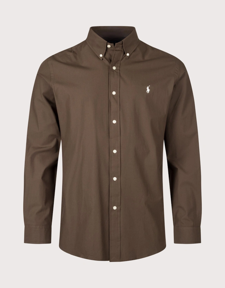 Custom Fit Stretch Poplin Shirt