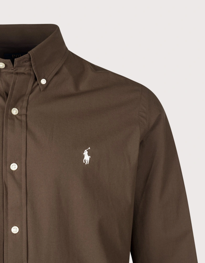 Custom Fit Stretch Poplin Shirt