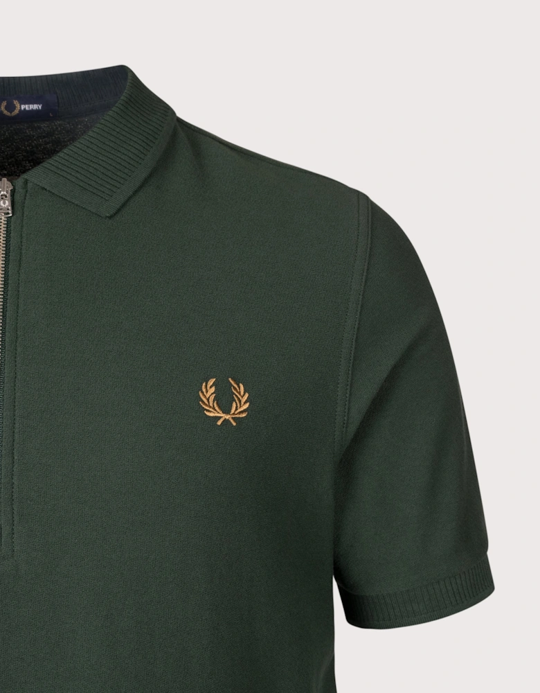Regular Fit Crepe Piqué Polo Shirt