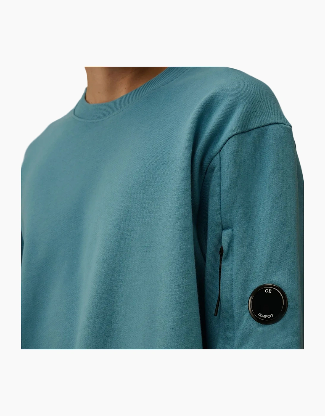 Diagonal Raised Fleece Lens Sweatshirt