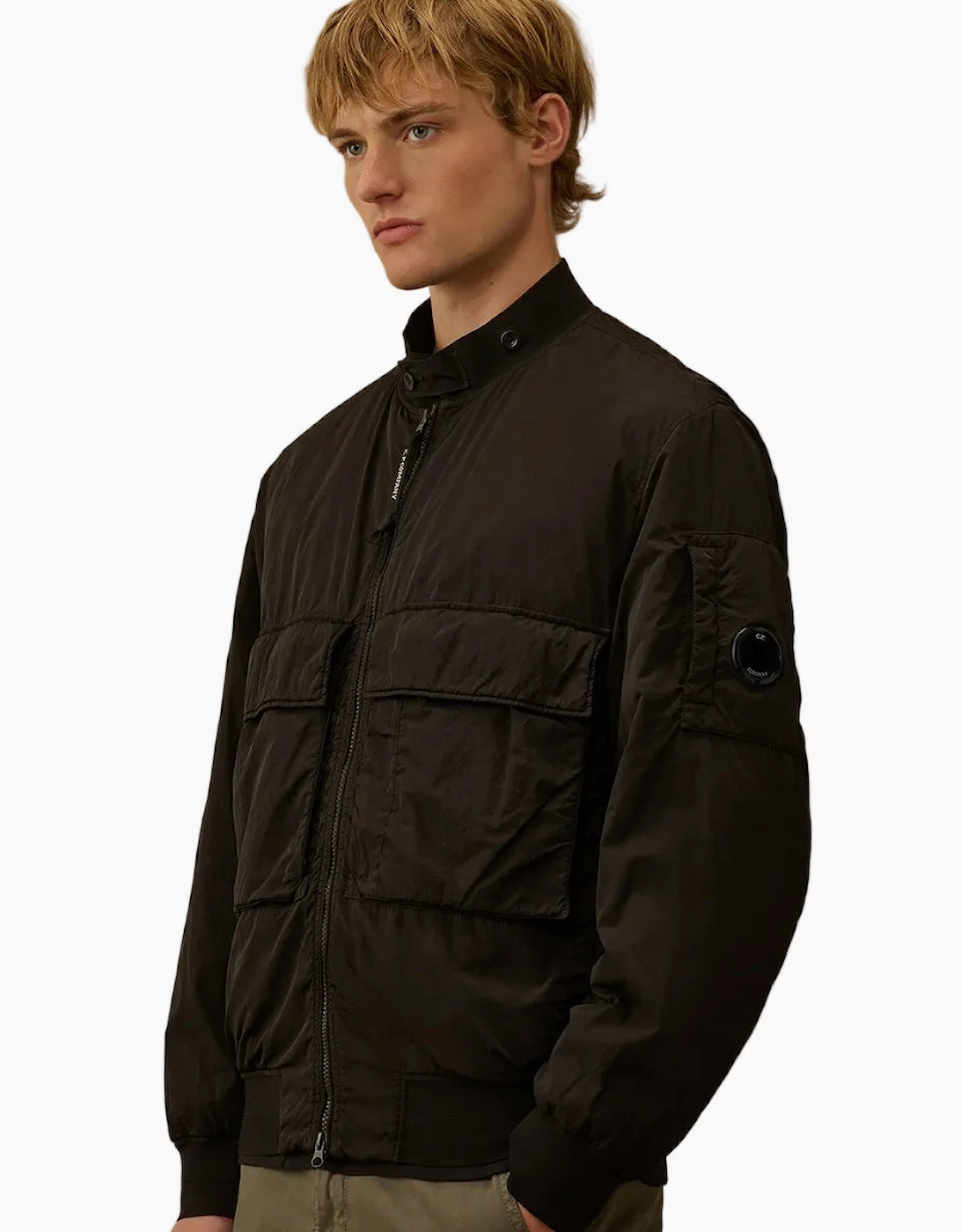 Chrome-R Padded Lens Bomber Jacket