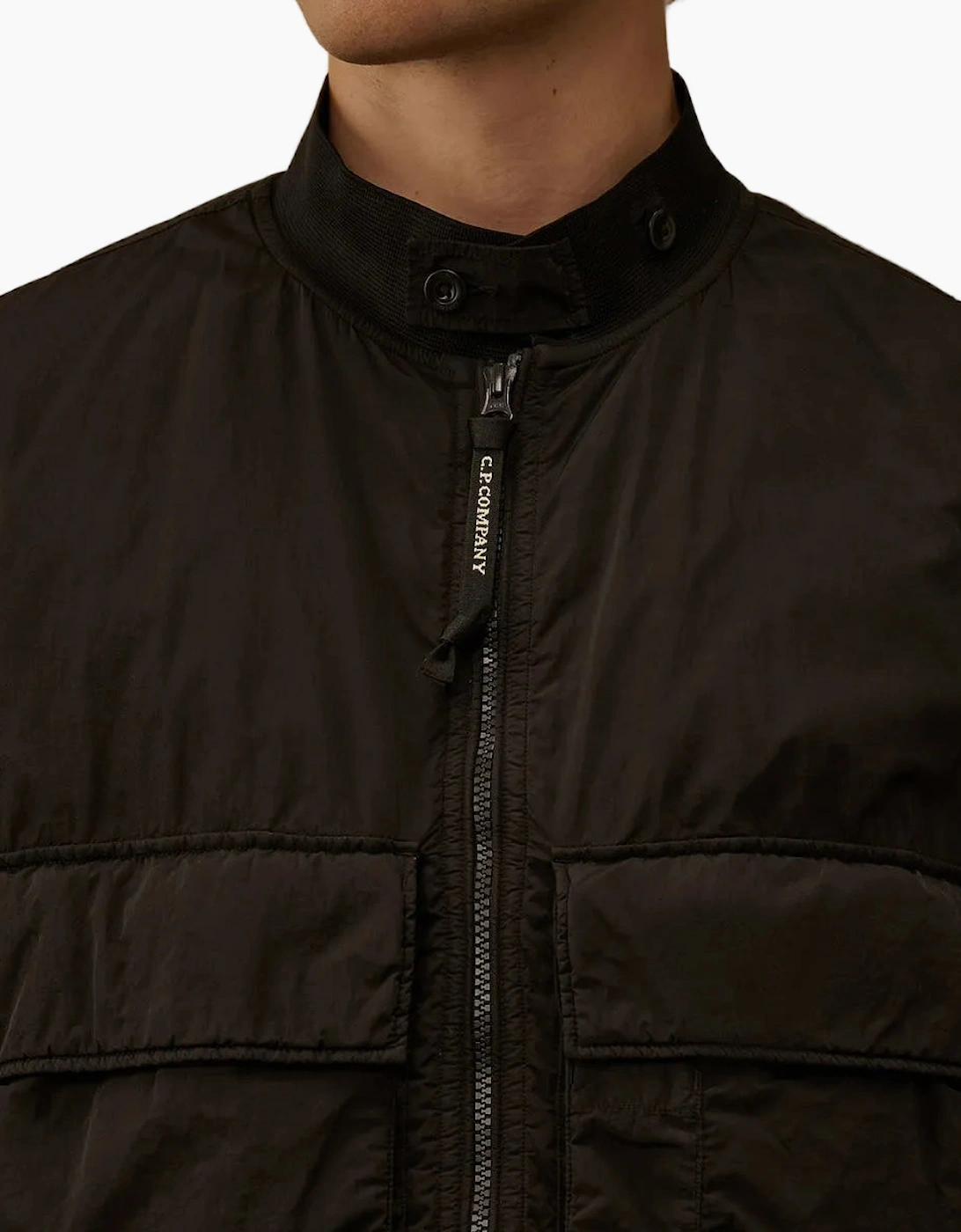 Chrome-R Padded Lens Bomber Jacket