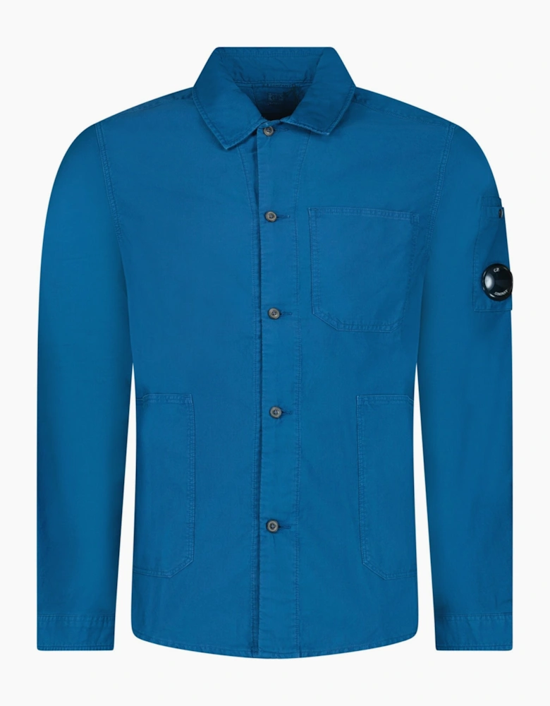 CP Company Ottoman Workwear Shirt in Blue