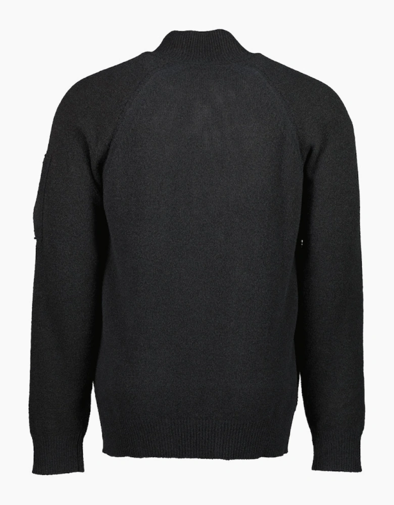Polo Collar Quarter Zip Lens Fleece Knit