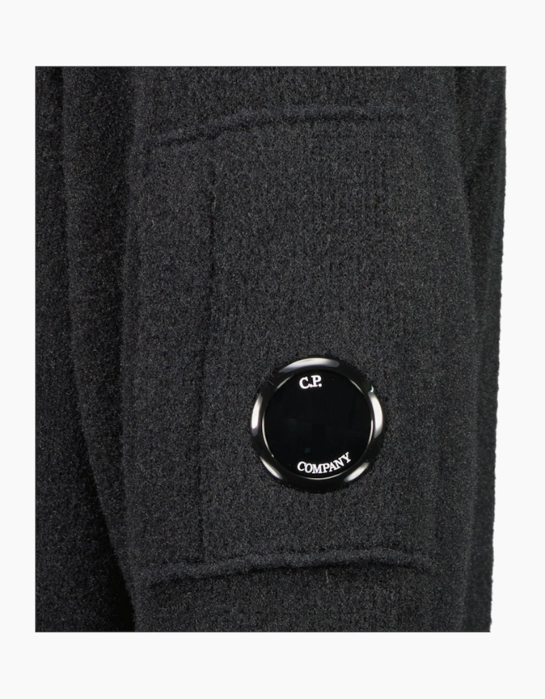 Polo Collar Quarter Zip Lens Fleece Knit