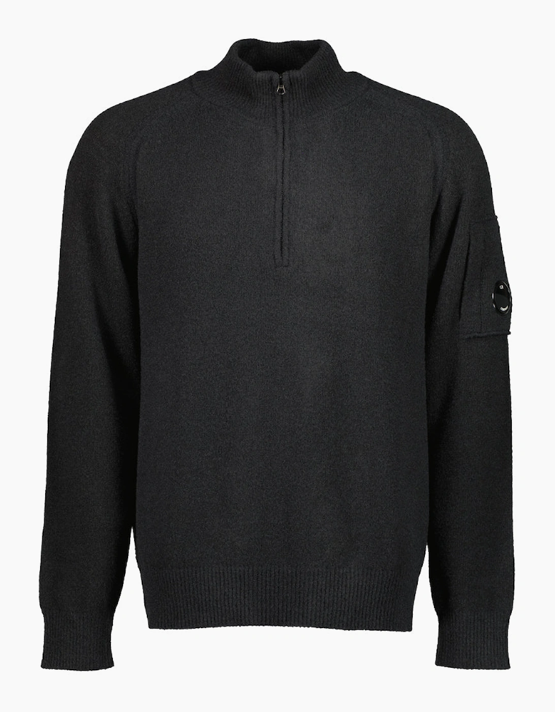 Polo Collar Quarter Zip Lens Fleece Knit