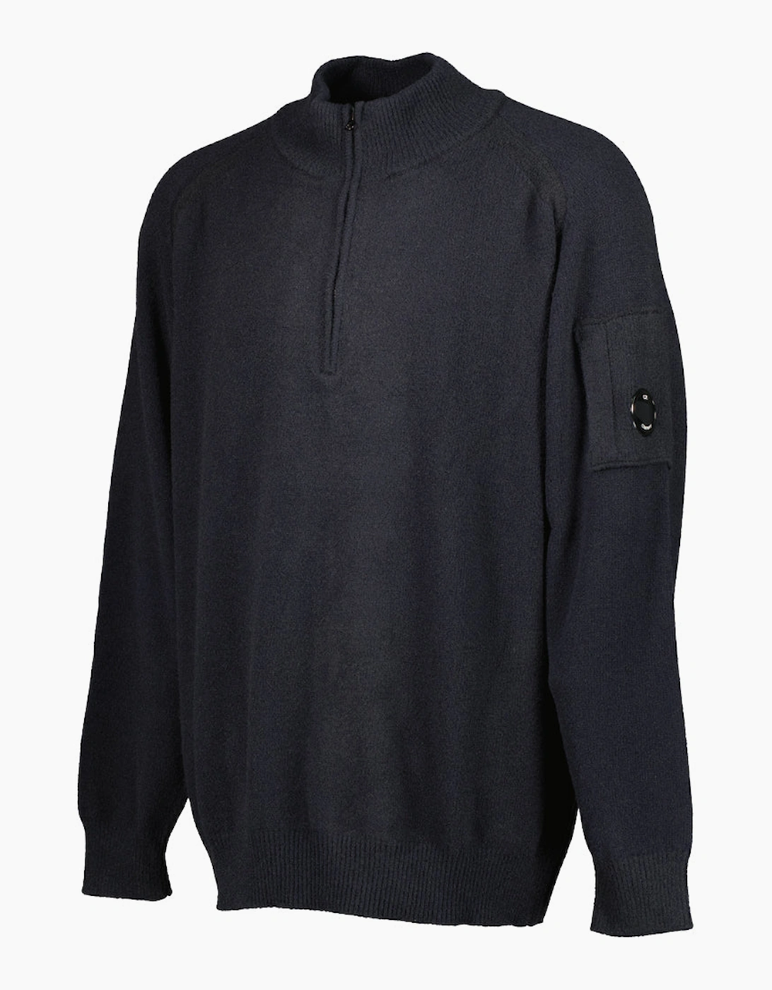 Polo Collar Quarter Zip Lens Fleece Knit