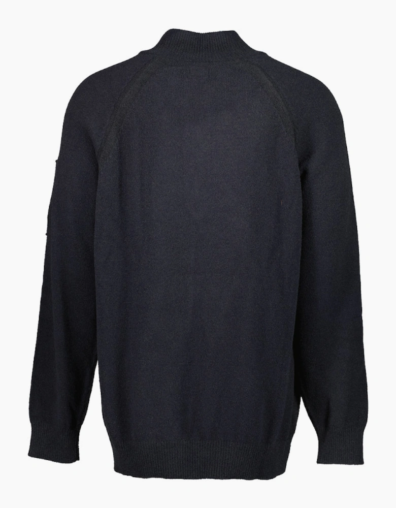 Polo Collar Quarter Zip Lens Fleece Knit
