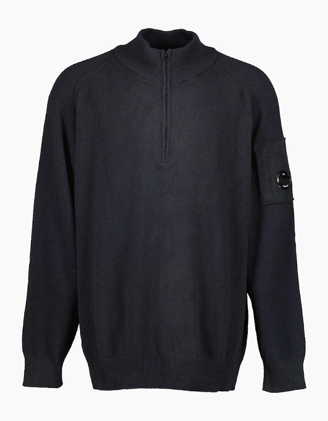 Polo Collar Quarter Zip Lens Fleece Knit