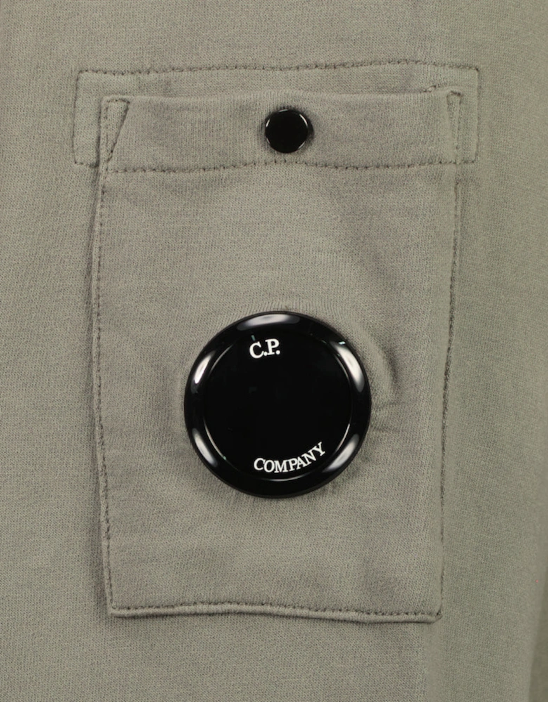 Light Fleece Polo Zip Lens Sweatshirt
