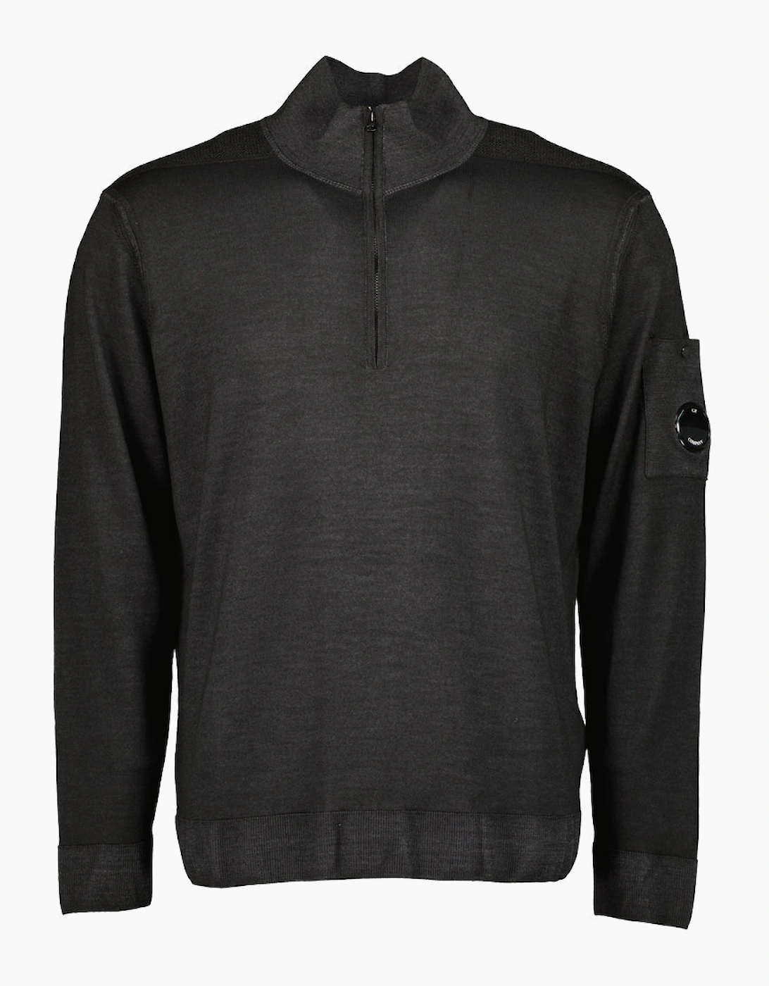 Merino Wool Quarter Zip Lens Knit