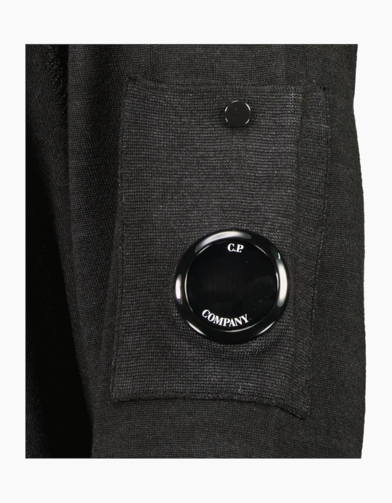 Merino Wool Quarter Zip Lens Knit
