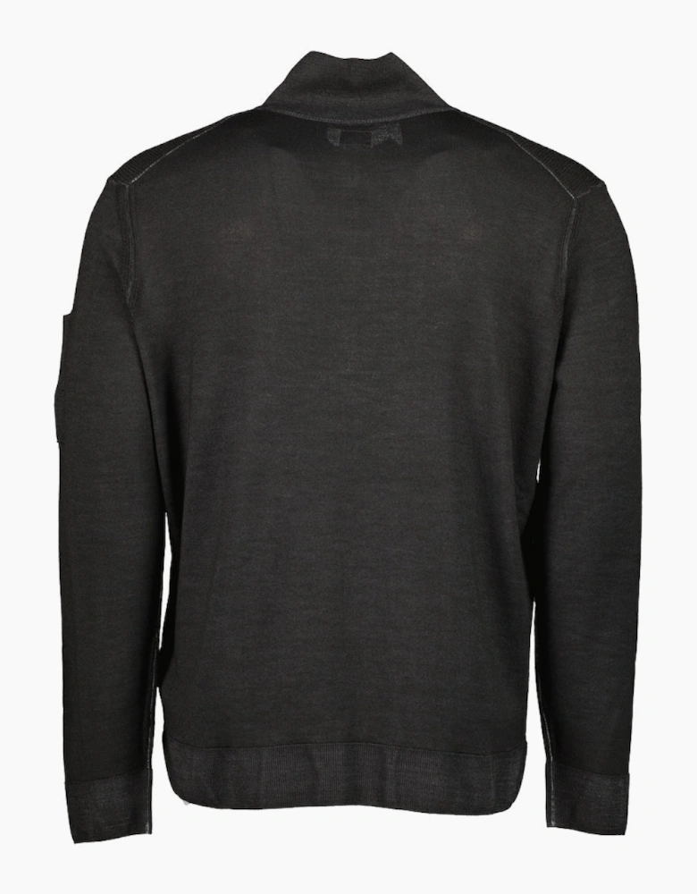 Merino Wool Quarter Zip Lens Knit