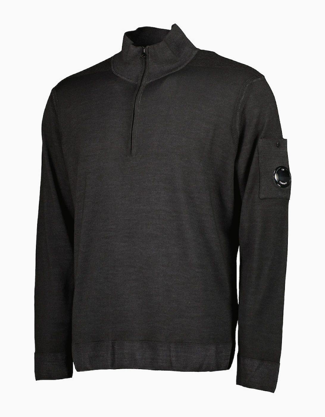 Merino Wool Quarter Zip Lens Knit