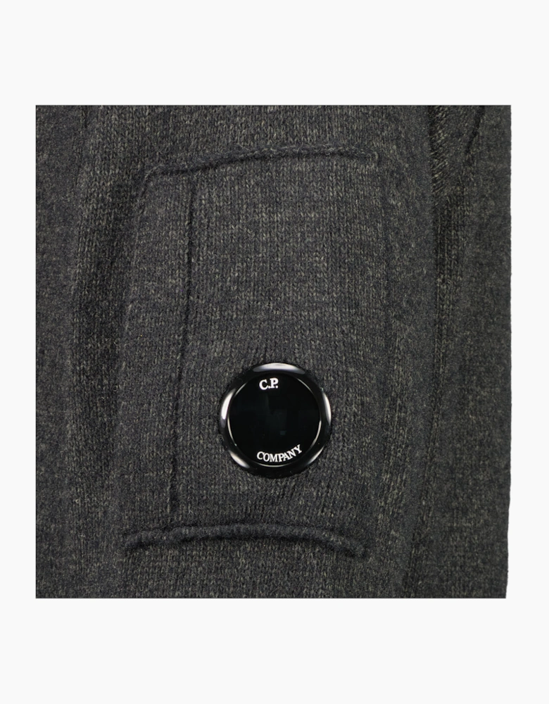 Polo Collar Quarter Zip Lens Fleece Knit