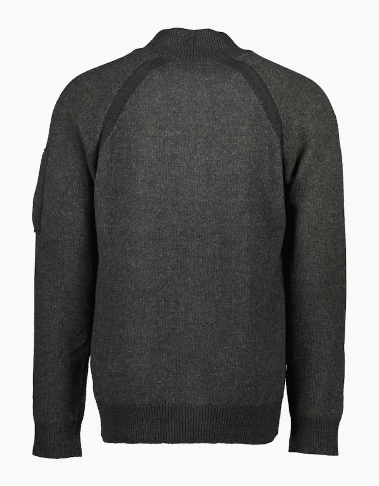 Polo Collar Quarter Zip Lens Fleece Knit