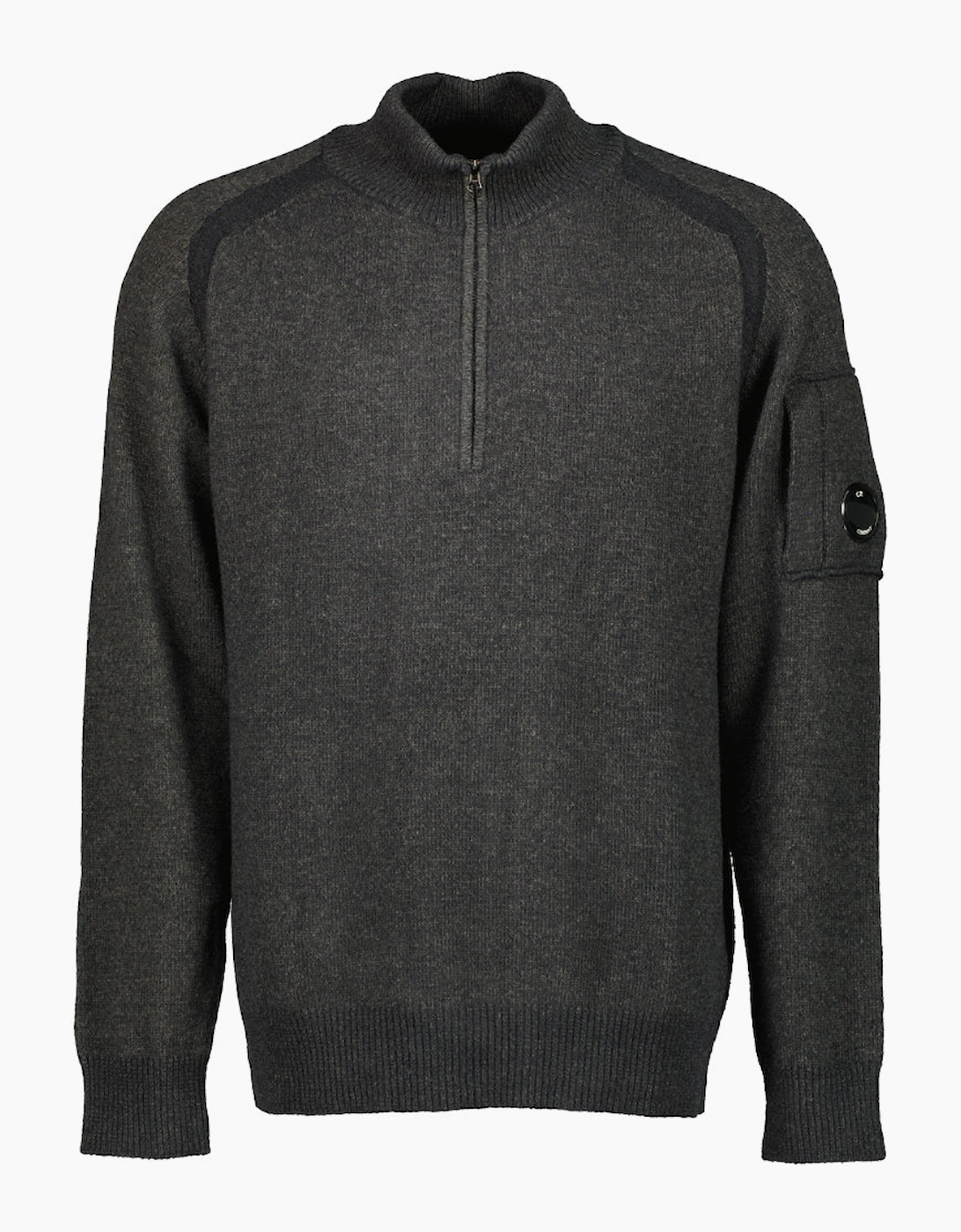 Polo Collar Quarter Zip Lens Fleece Knit