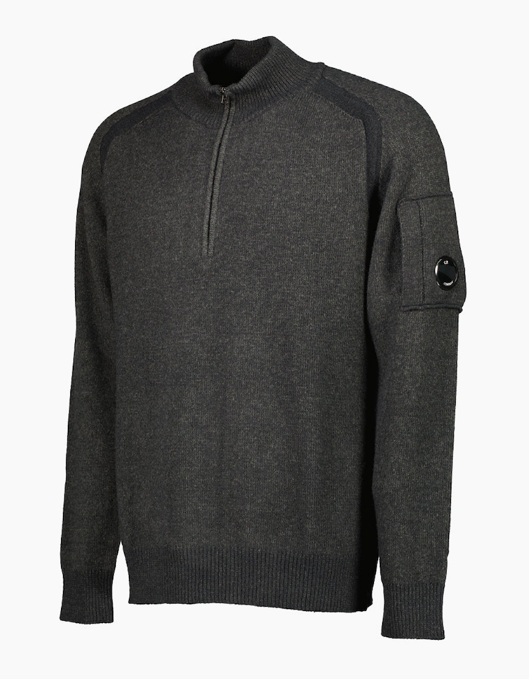 Polo Collar Quarter Zip Lens Fleece Knit
