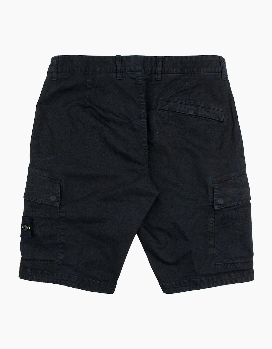Stone Island L100018 Organic Cotton 'Old' Effect Cargo Shorts BLACK V0129
