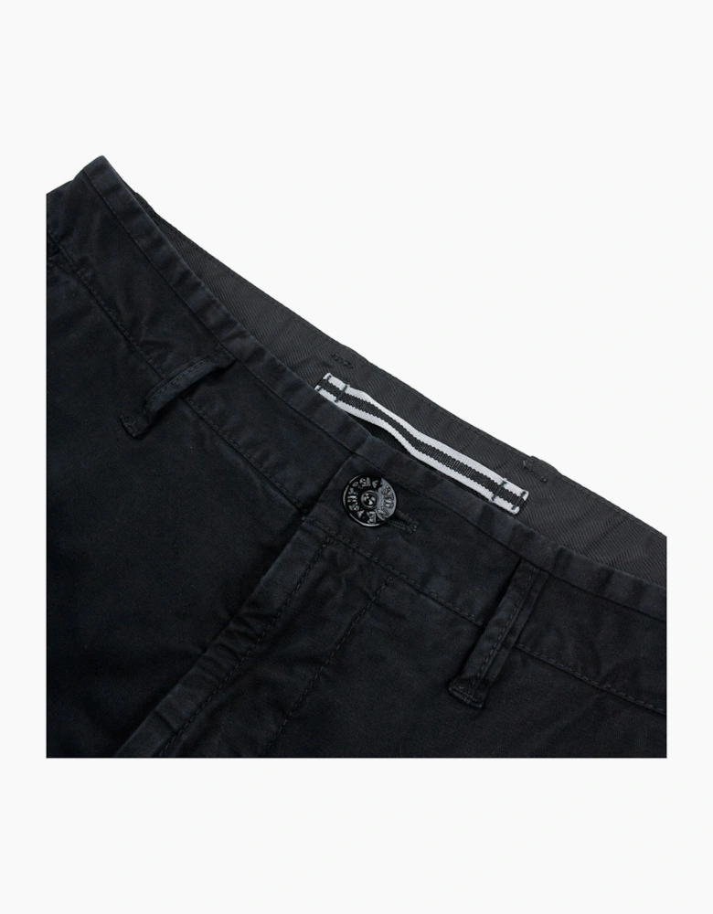 Stone Island L100018 Organic Cotton 'Old' Effect Cargo Shorts BLACK V0129