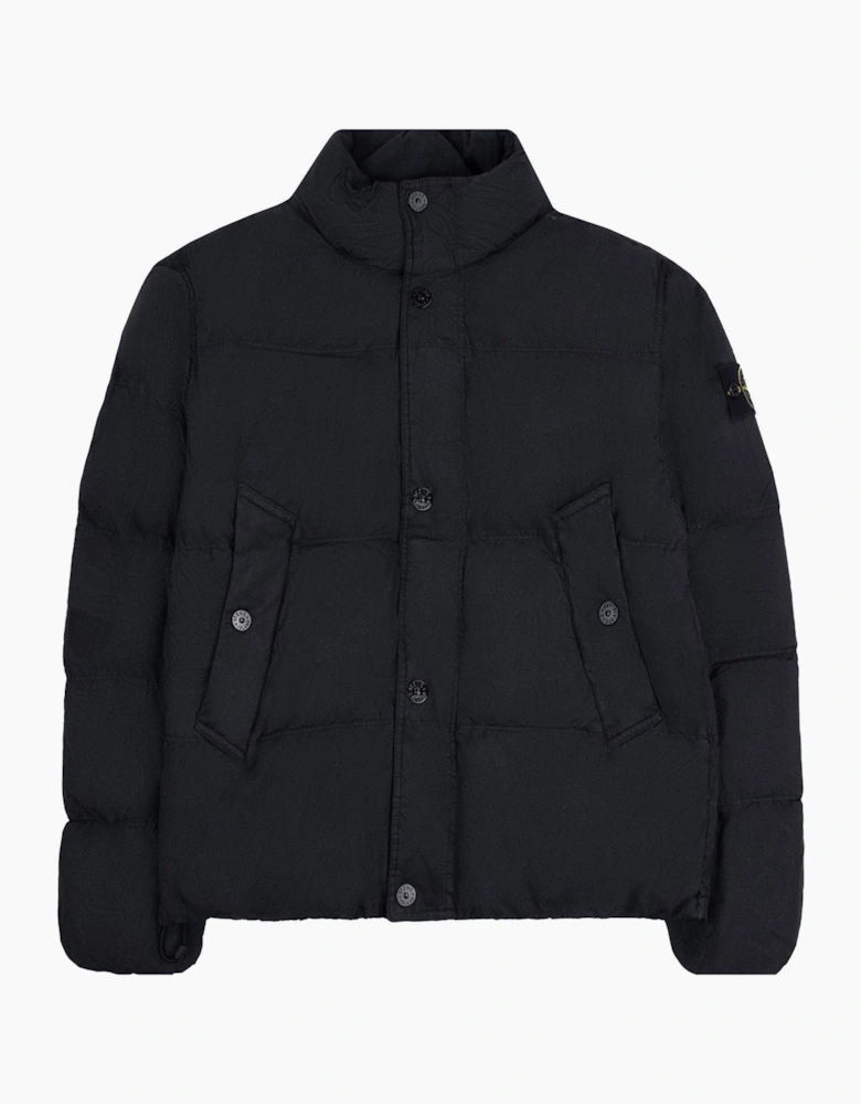 Stone Island 4100109 Anti-Drop Crinkle Reps Down Wind-Resistant Jacket BLACK V0029