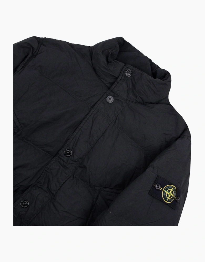 Stone Island 4100109 Anti-Drop Crinkle Reps Down Wind-Resistant Jacket BLACK V0029