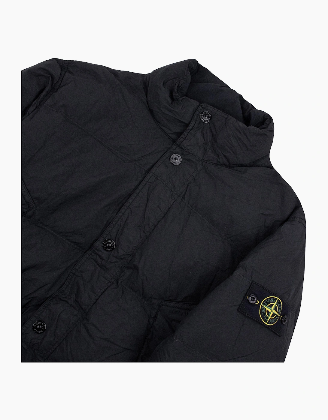 Stone Island 4100109 Anti-Drop Crinkle Reps Down Wind-Resistant Jacket BLACK V0029
