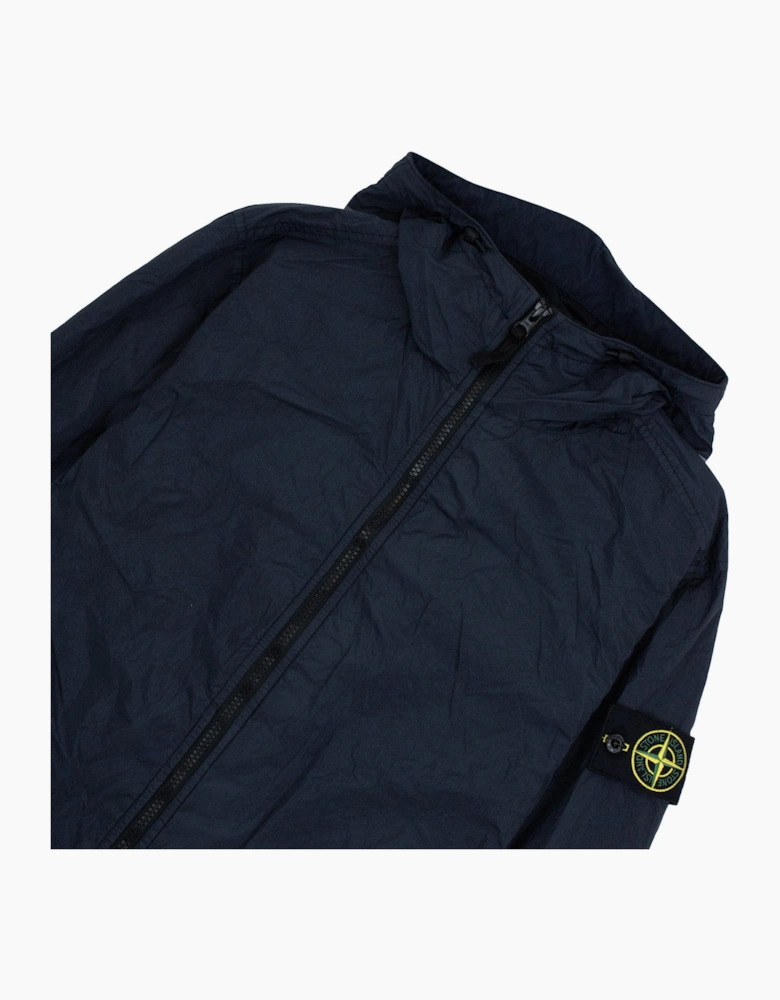 Stone Island 4100001 Anti-Drop Crinkle Reps Hooded Wind-Resistant Jacket NAVY BLUE V0020