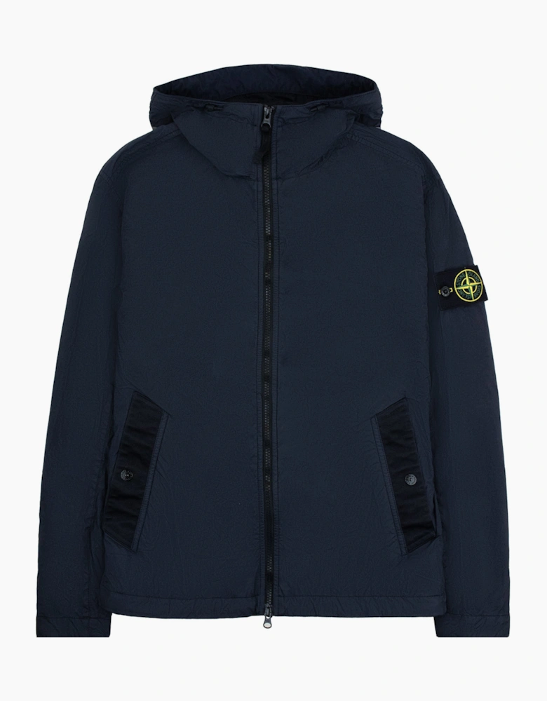 Stone Island 4100001 Anti-Drop Crinkle Reps Hooded Wind-Resistant Jacket NAVY BLUE V0020
