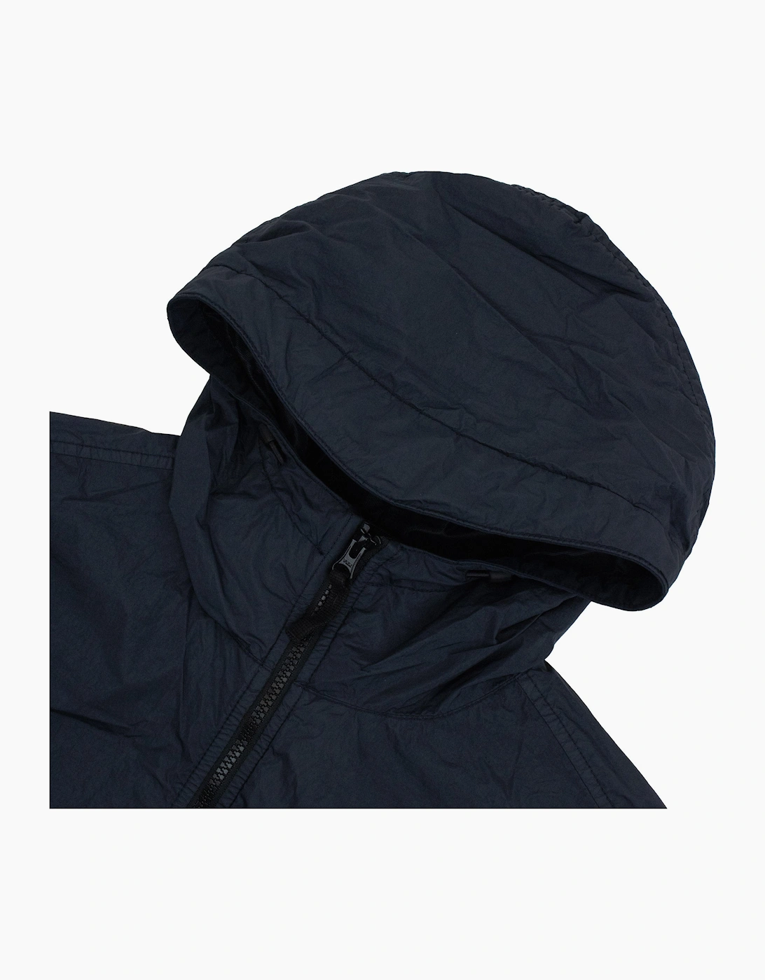 Stone Island 4100001 Anti-Drop Crinkle Reps Hooded Wind-Resistant Jacket NAVY BLUE V0020
