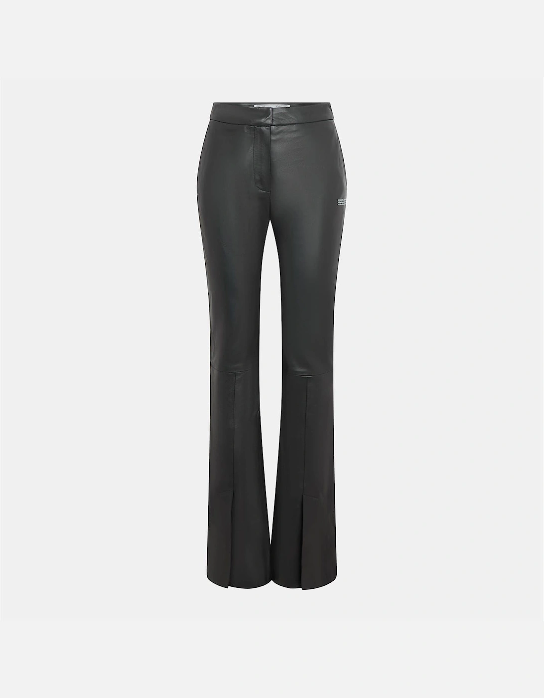 Solid Flared Slim Trousers