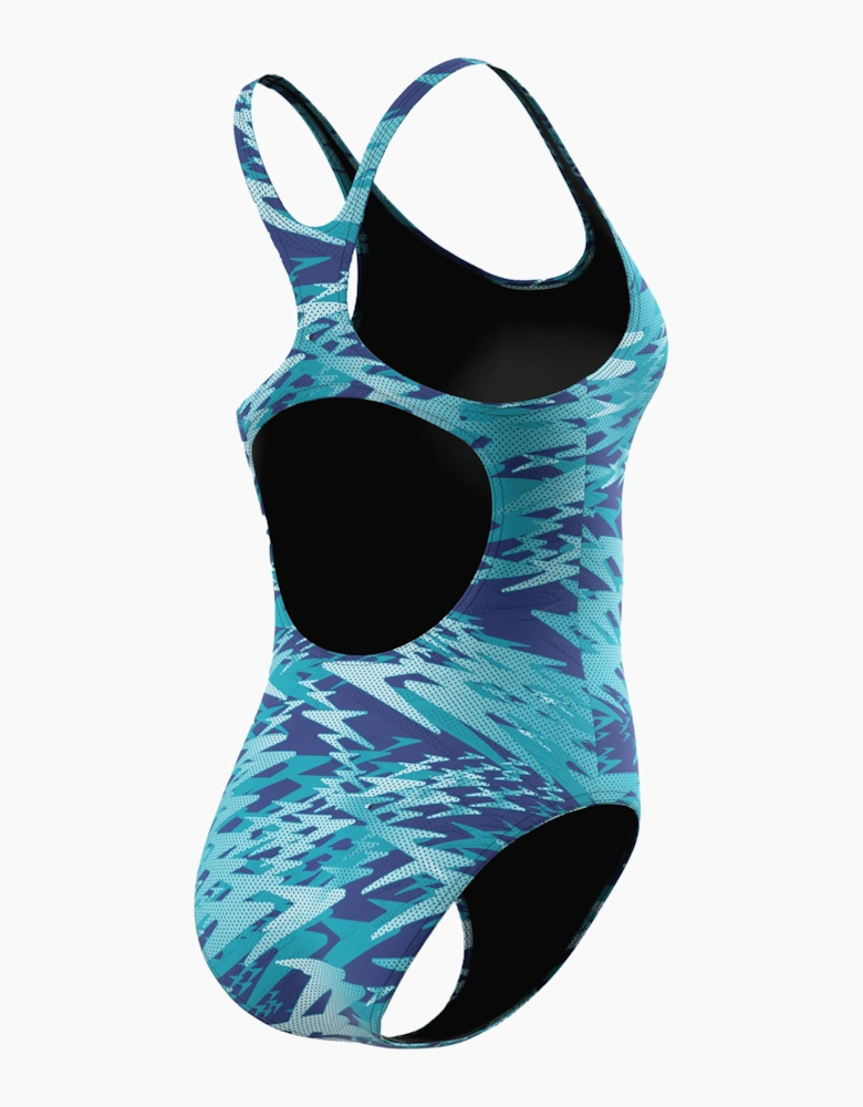 Speedo Womens/Ladies Hyperboom Medalist Repeat Logo One Piece Swimsuit